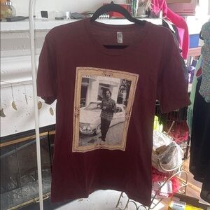 Men's Burgundy Graphic T-Shirt